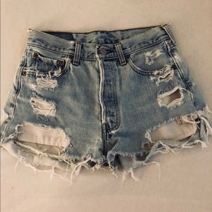 High waist denim shorts